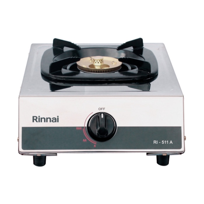 [Ori] Rinnai 511-A Kompor Satu Tungku Stainless Terbaru