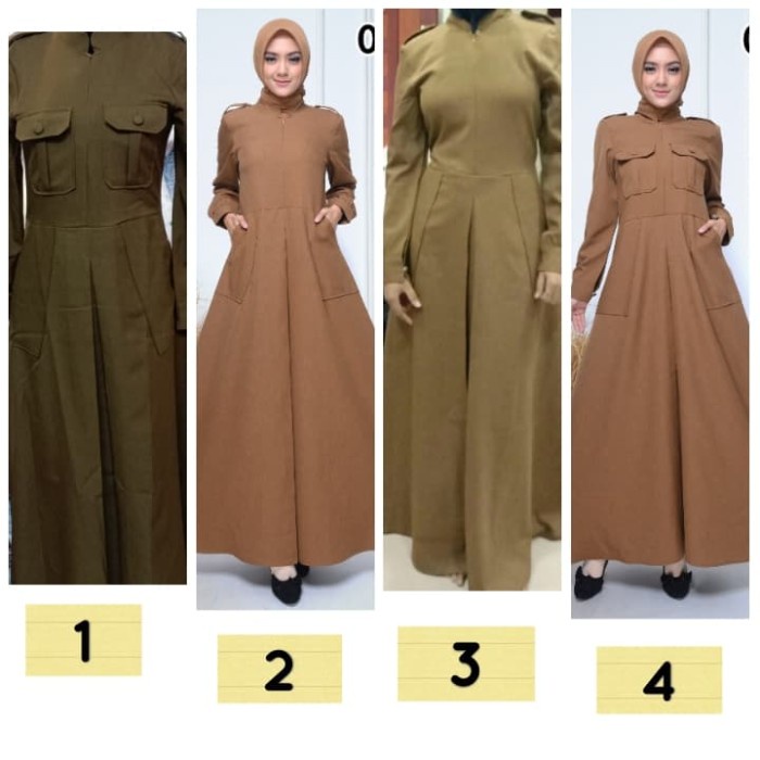 [Original] Baju Gamis Pemda Pns Pdh Kantor Pdh Pegawai Wanita Bisa Gojek