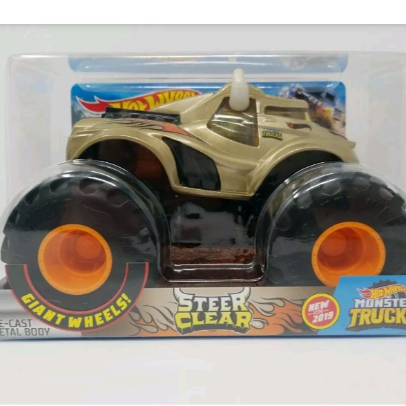 ✅COD 1/24 Monster Trucks Gold Steer Clear Hot Wheels Giant Hotwheels Bisa Sameday