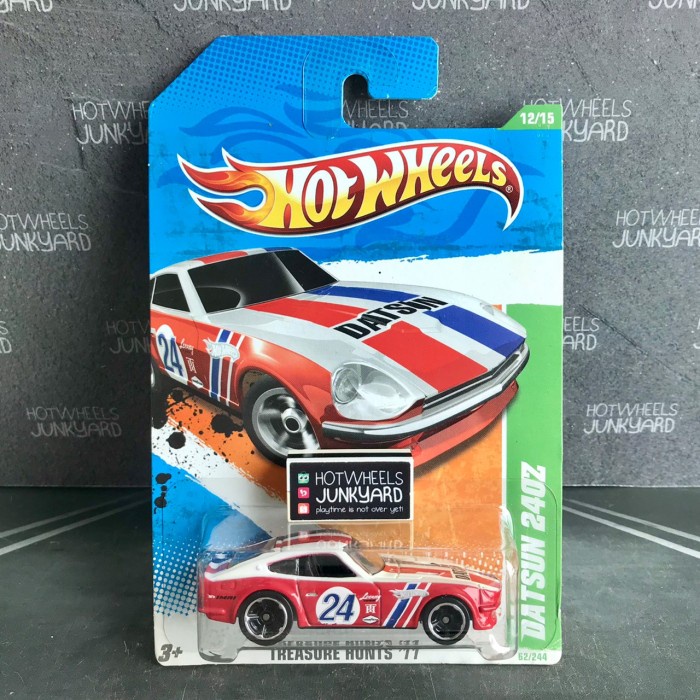 ✅New Hot Wheels Datsun 240Z Treasure Hunt 2011 Th Red Jdm Rare T-Hunt Bisa Gojek