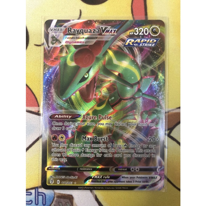 ✅New Pokemon Tcg Rayquaza Vmax Evolving Skies Berkualitas