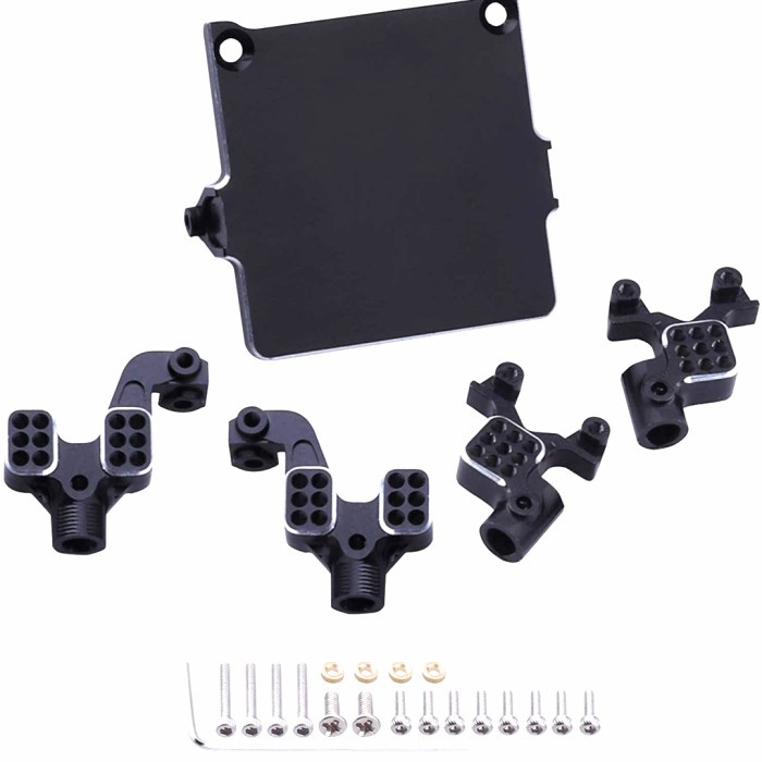 ✅New Scx24 1/24 Upgrade Front And Rear Shock Tower With Bracket Receiver Diskon