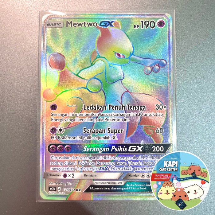 ✅New Pokémon Tcg Indo - Mewtwo Gx Hr Diskon