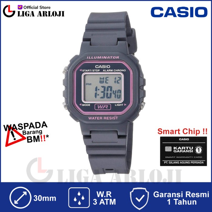 TERMURAH CASIO LA-20WH-8ADF - Jam Tangan Wanita - Mini Size - Abu-abu LA20WH /JAM TANGAN