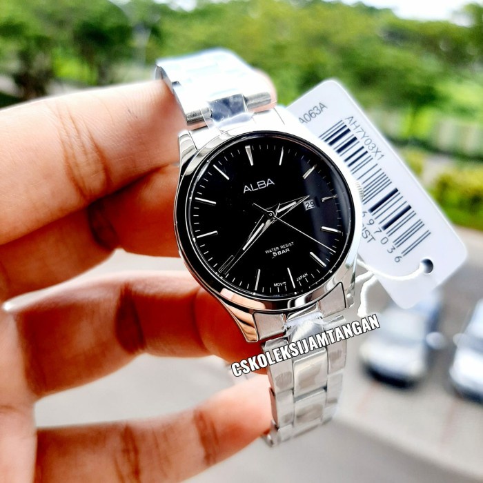 ✅Ori Jam Tangan Wanita Alba Ah7Y03X1 Ah7Y03 Silver Black Original Garansi Diskon