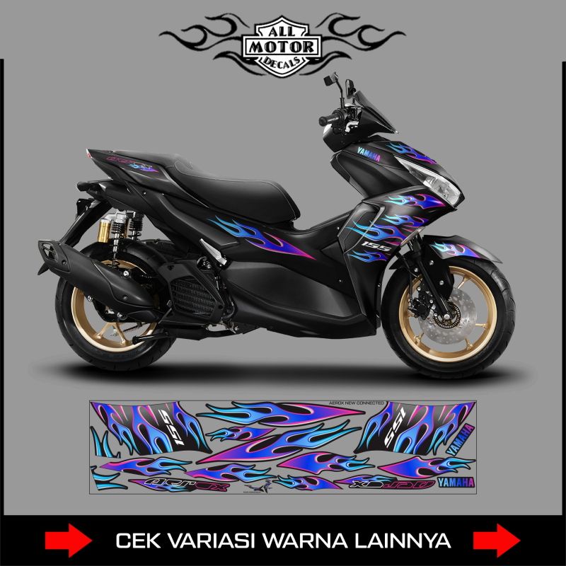 Striping List Api Yamaha Aerox 155 Baru 2020-2023 / Sticker Motor Aerox 155 New Connected/Abs / Deca