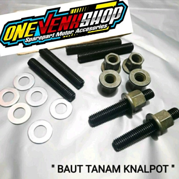 PAKET BAUT TANAM KNALPOT SATRIA FU GASKET KNALPOT BAUT TANAM PACKING star