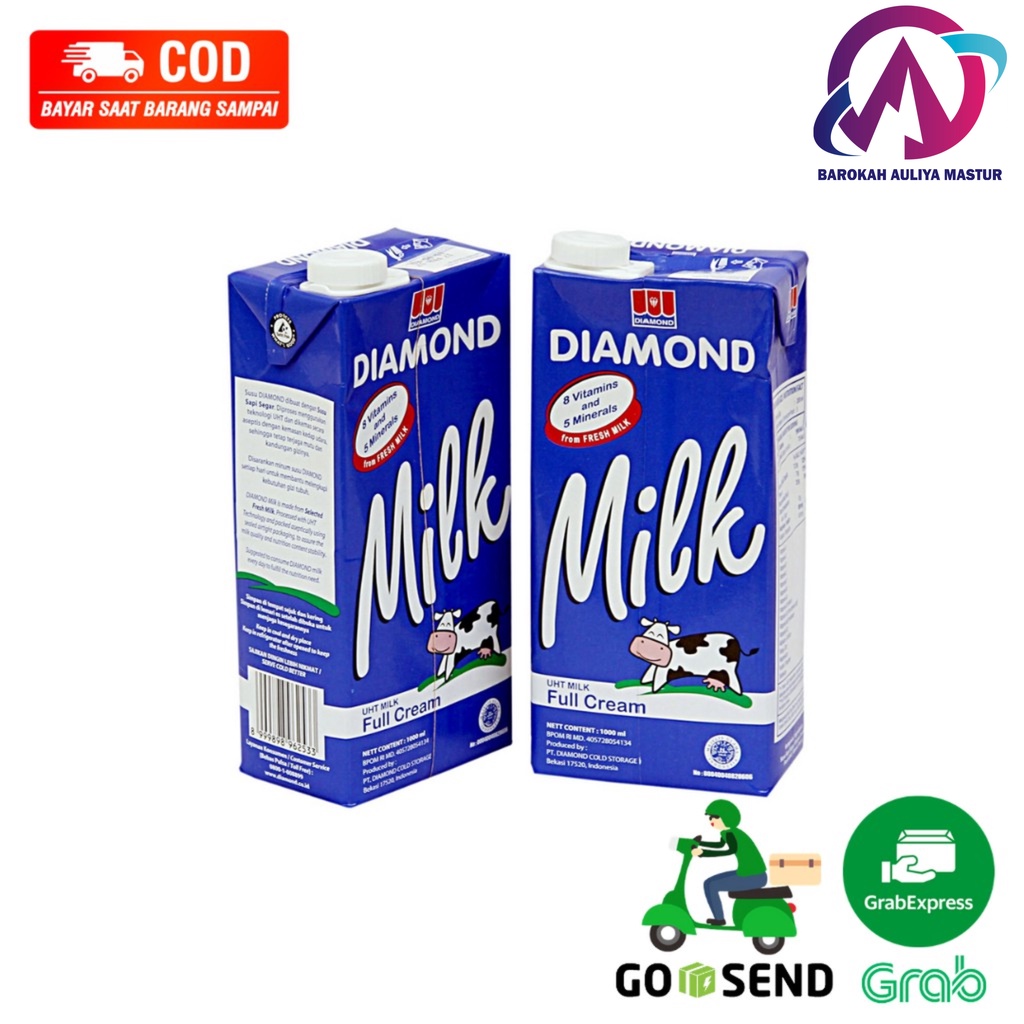 

Susu Diamond UHT Full Cream dan Coklat 1 Liter Fresh Segar BAM Pasar Online Murah Padang