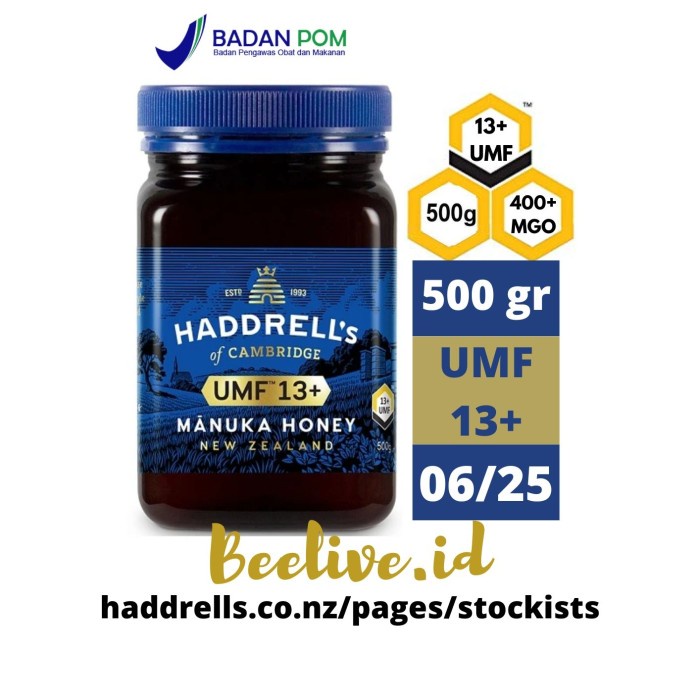 

MADU HADDRELLS MANUKA HONEY UMF 13+ MGO 400+ 500GR