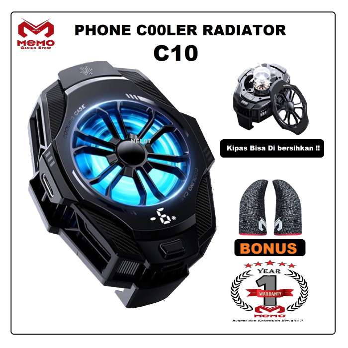 FUNCOOLER C10 FAN COOLER PHONE RADIATOR KIPAS PENDINGIN HP GAMING RGB