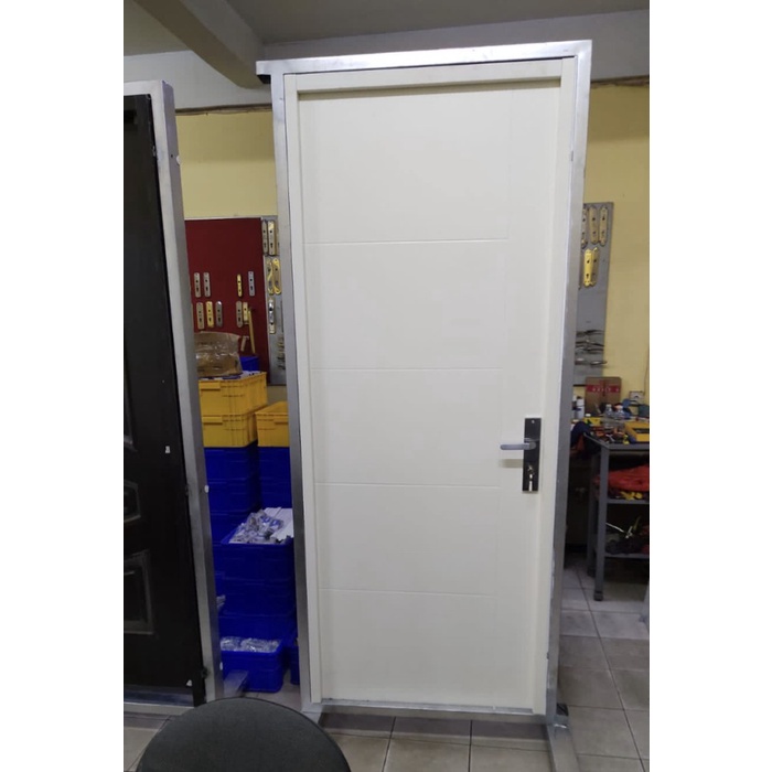 PINTU BAJA KAMAR / UTAMA KODAI TX 08(90X206) COKELAT / PUTIH - KANAN