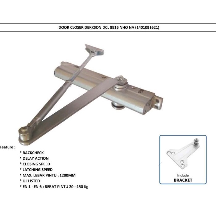 DOOR CLOSER DEKKSON DCL 8916 NHO DOOR CLOSER DEKSON 150 KG HEAVY DUTY