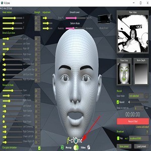 F Clone Facial Motion Capture 1.12 Face Detection 3D Face Recorder