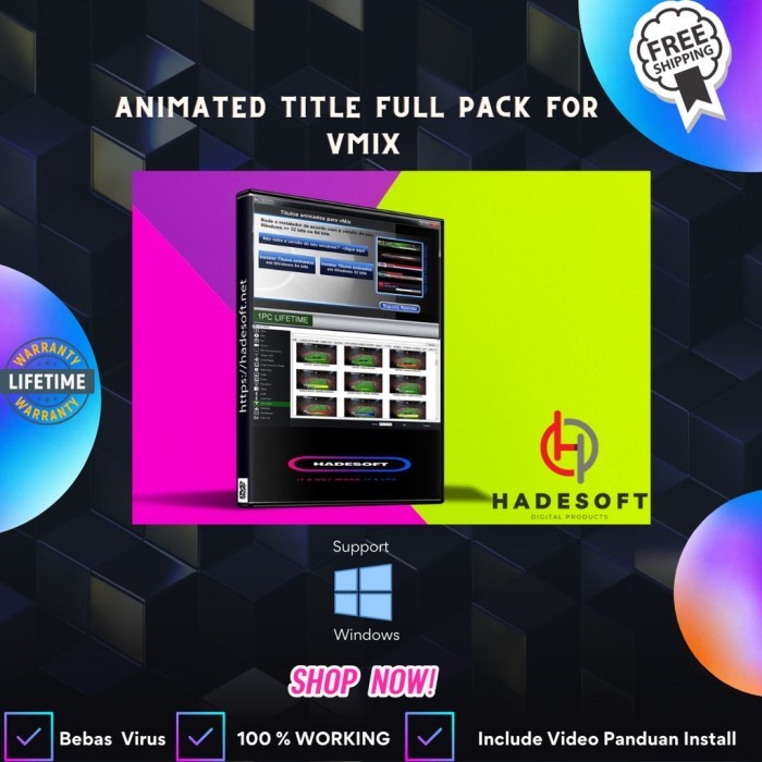 Run ANIMATED TITLE FULL PACK FOR VMIX
