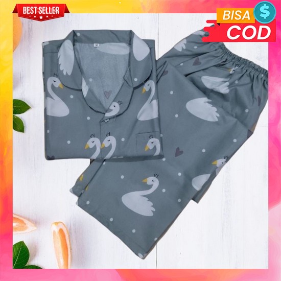 Setelan Piyama Baju Pendek Dan Lengan Pendek Baju Tidur Piyama Set Kemeja Cp Lengan Pendek Celana Pa