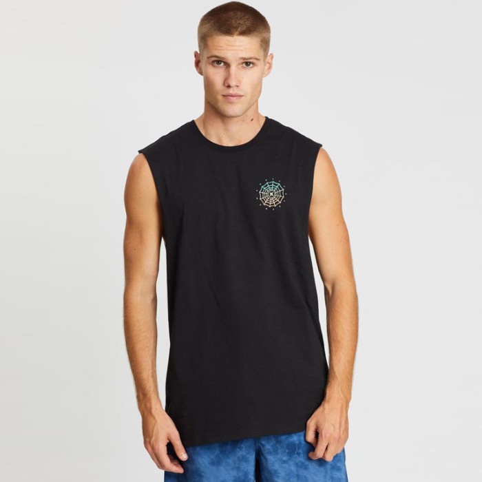 [New] Kaos Hurley Prm Web Logo Muscle Tank Black Original Terbaru