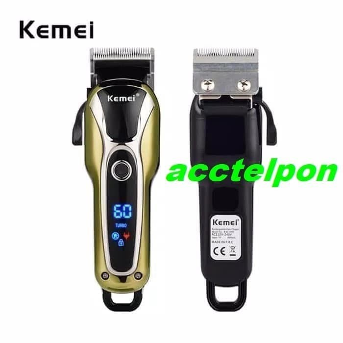 [Ori] Kemei Hair Clipper Km-1990 Digital Alat Potong Rambut Berkualitas