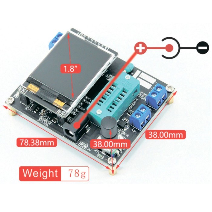 [Ori] Gm328A Transistor Tester Lcr Diode Capacitance Esr Voltage Frequency Diskon