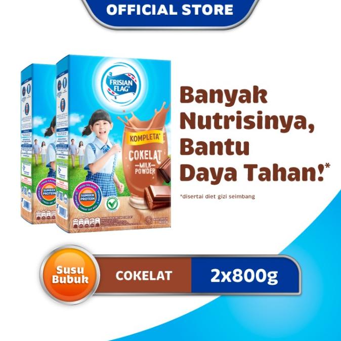 

Frisian Flag Kompleta Susu Bubuk Keluarga Cokelat 800G [2 Pcs]