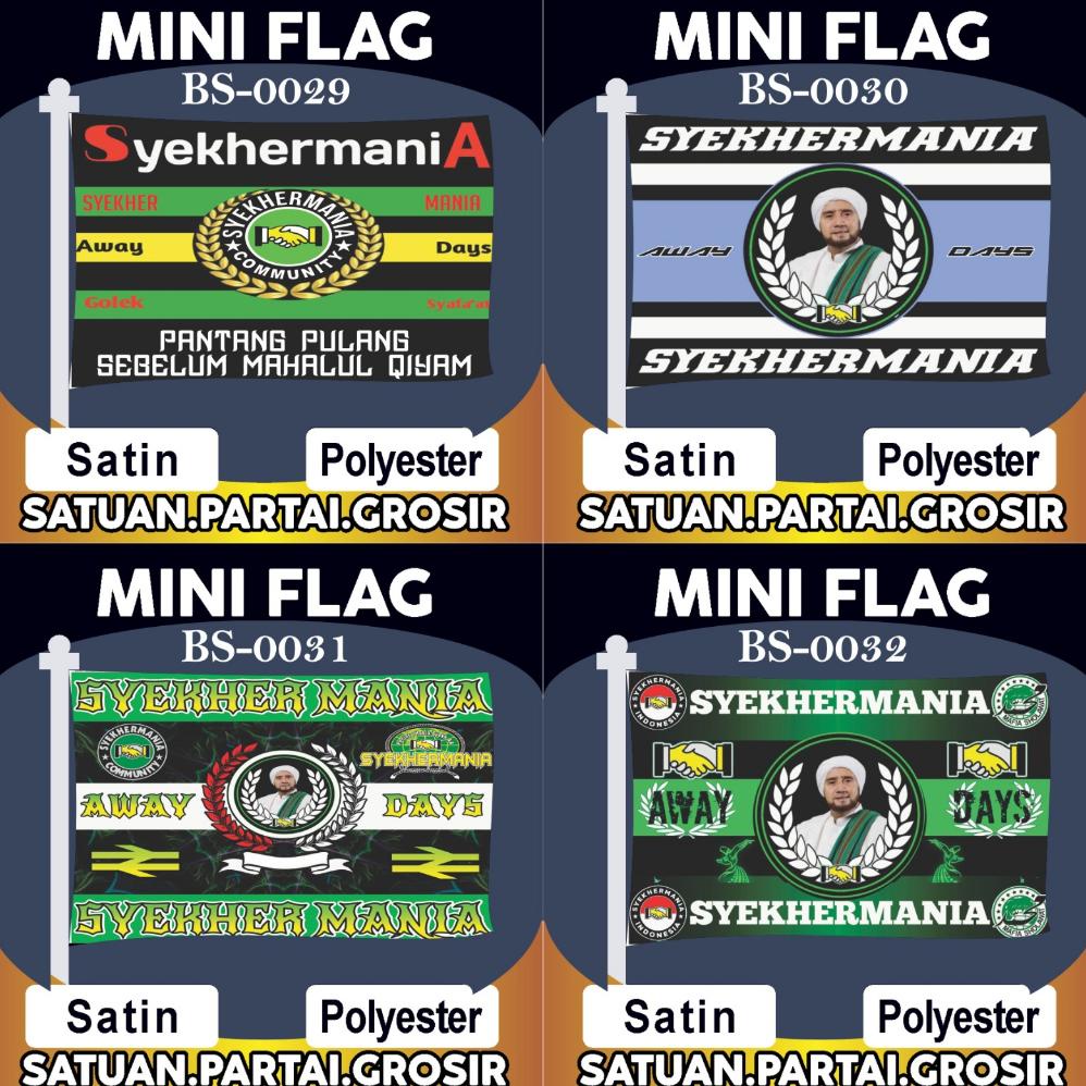 Promo Termurah Bendera Syekhermania Away Days / Mini Flag Syekhermania Custom Printing / Cetak Umbul