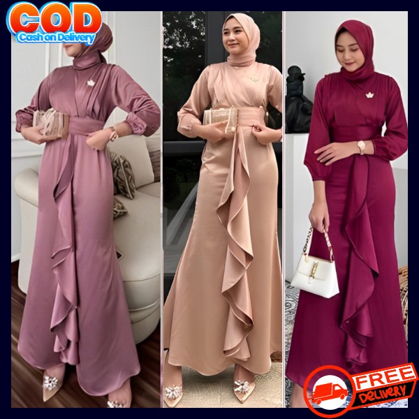 Cocok Untuk Model Baru Dresh Baju Hari Raya Idul Fitri New Model Pakaian Wanita Remaja Driss Polos E