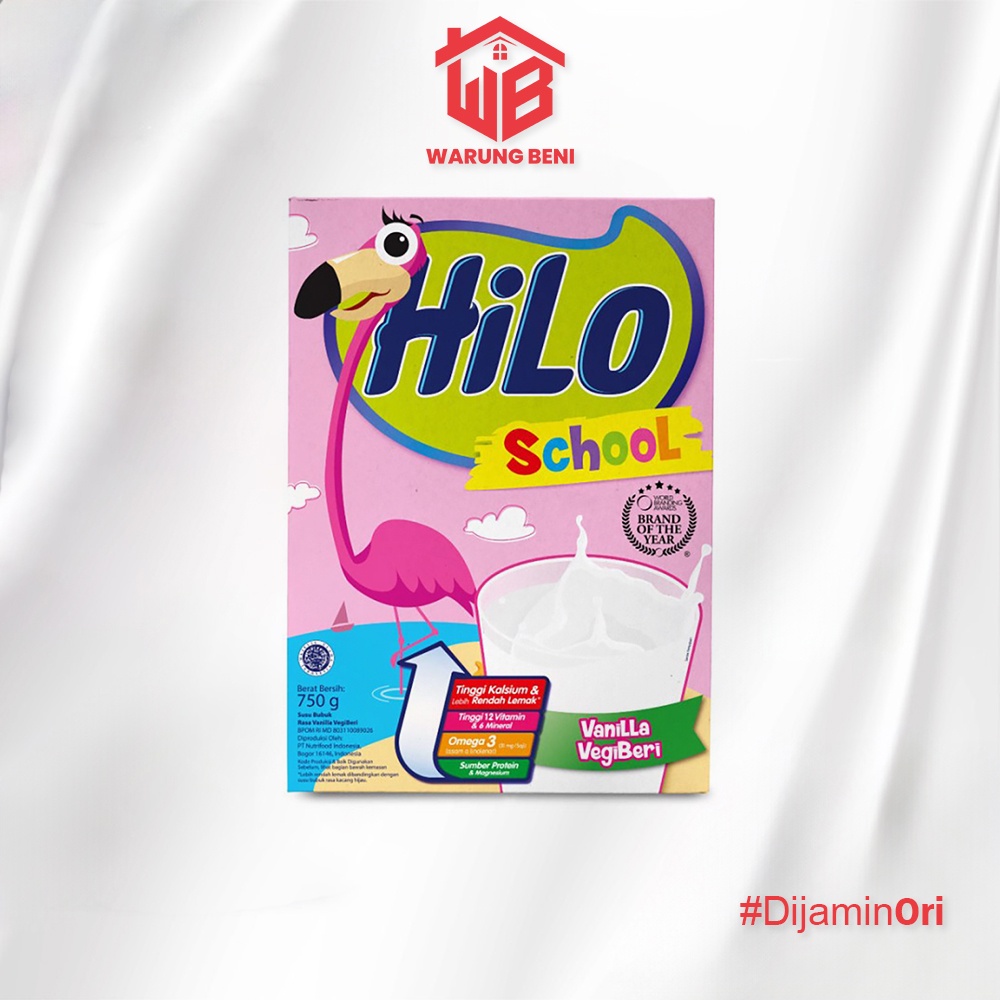 

HiLo School Susu Protein Anak Tinggi Kalsium Vanilla Vegiberry 750 gr