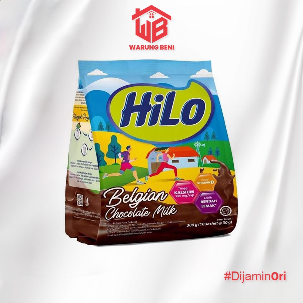 

HiLo Susu Cokelat Tinggi Kalsium Belgian Chocolate Milk (10 Sachet)