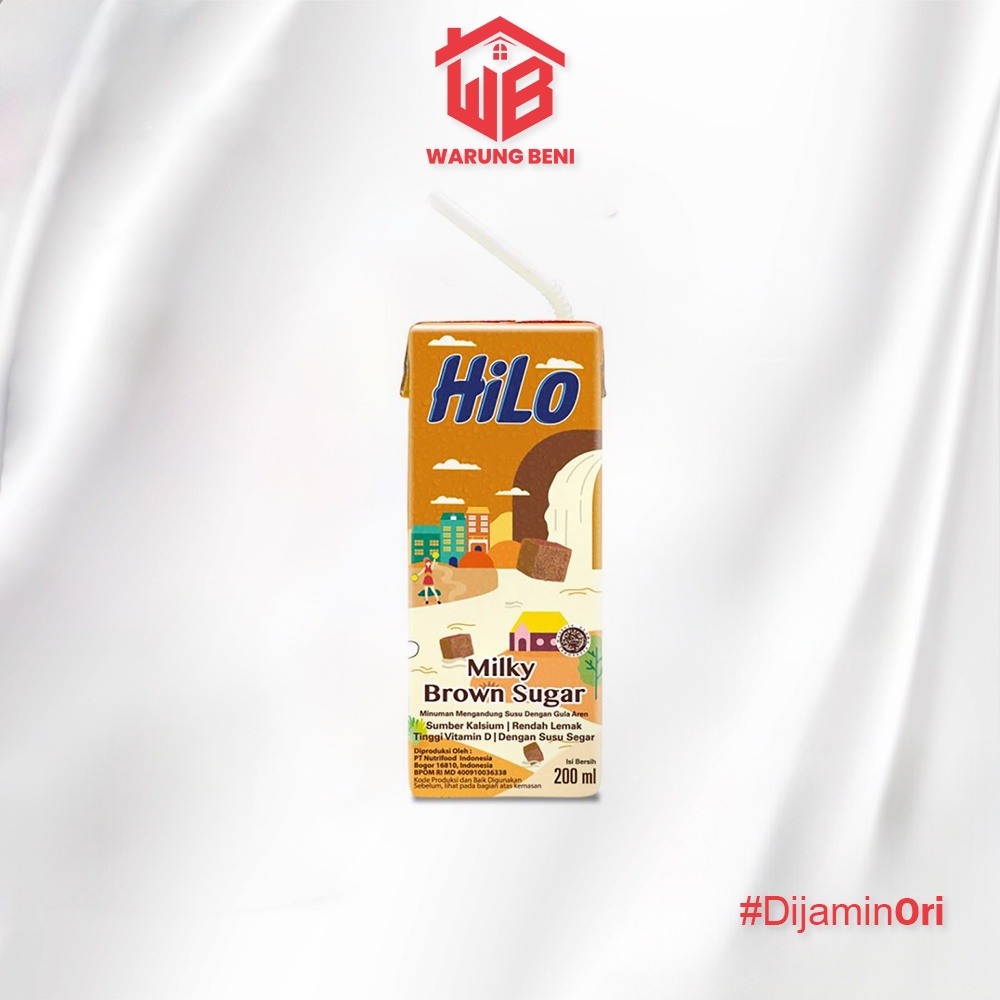 

HiLo Susu Tinggi Kalsium Milky Brown Sugar 200 ml