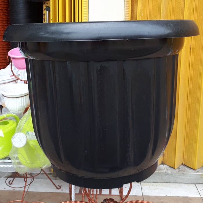 Promo Pot 60 Gloria Hitam / Pot Hitam Besar / Pot Plastik 60Cm Hitam Terbaru