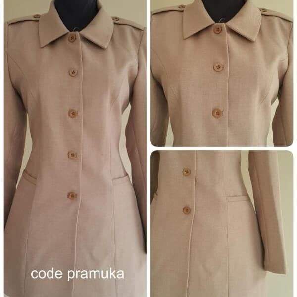 [Ori] Atasan Baju Seragam Blazer Guru Pembina Pramuka Wanita Cantik Muslimah Limited