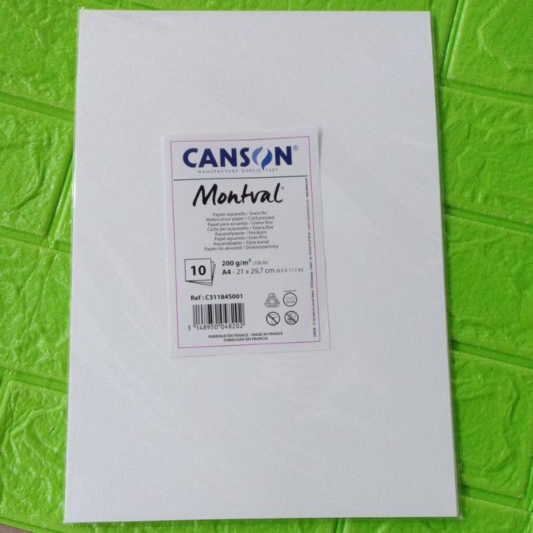 

Special Watercolour Paper Canson Montval A4 200g/m2 @10 Sheet/Pack ,,