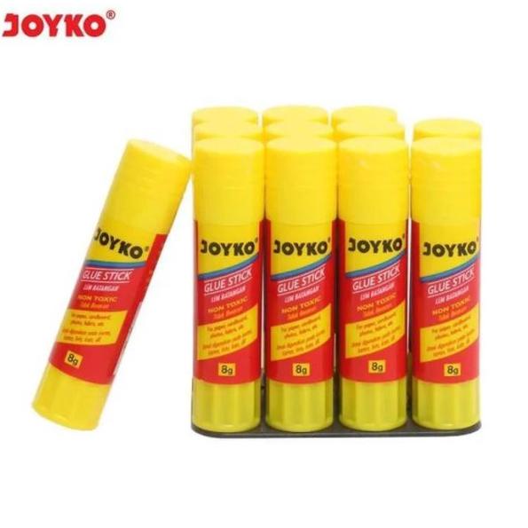 

Big Sale - (12 pcs) LEM GLUE STICK JOYKO 8 GRAM /LEM STIK KERTAS 8 GR