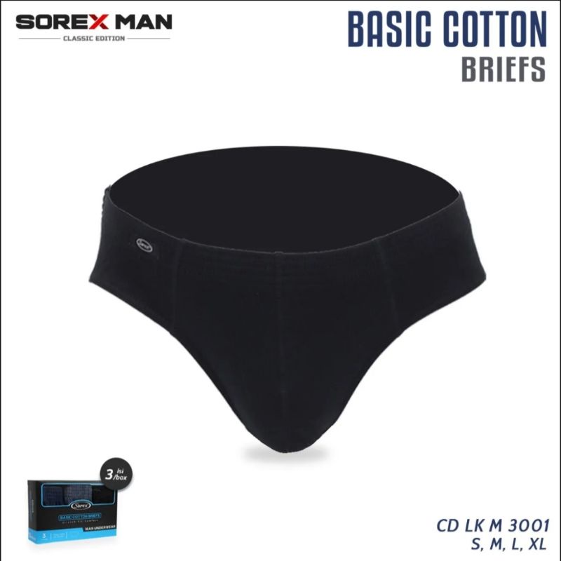 (  3 PCS ) Sorex Man Celana Dalam Pria Katun LK 3001