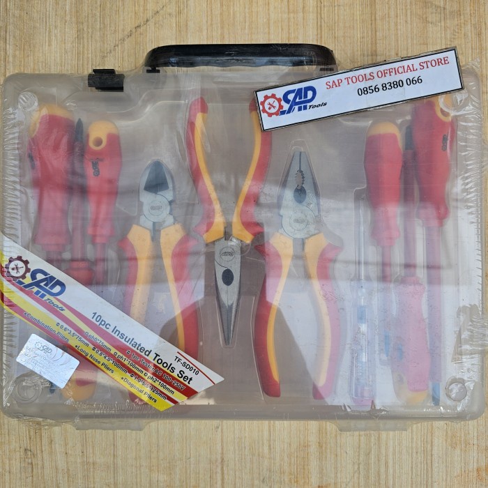 ✅New Ori Paket Set Tang Listrik 10Pcs Obeng Listrik Test Pen 1Set Terbaru