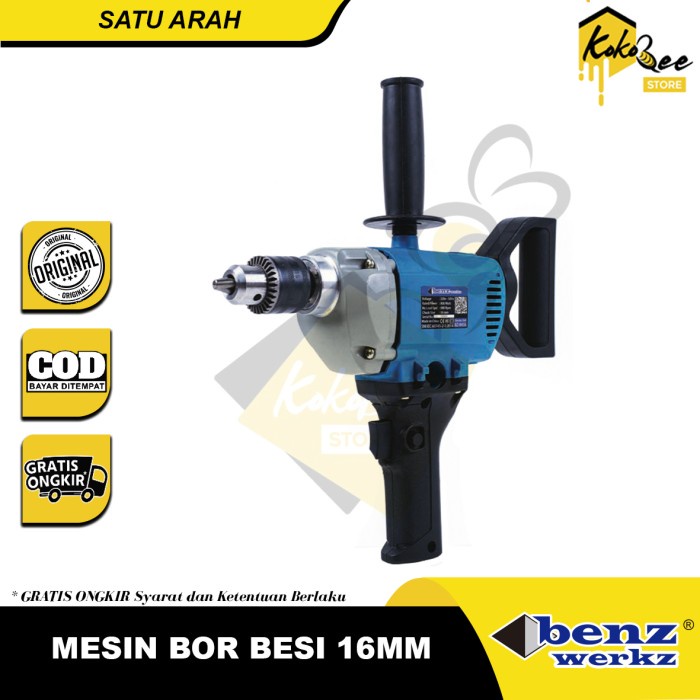 Promo Mesin Bor Tangan 16Mm / Electric Drill 16Mm Benz / Bor Tangan Besi