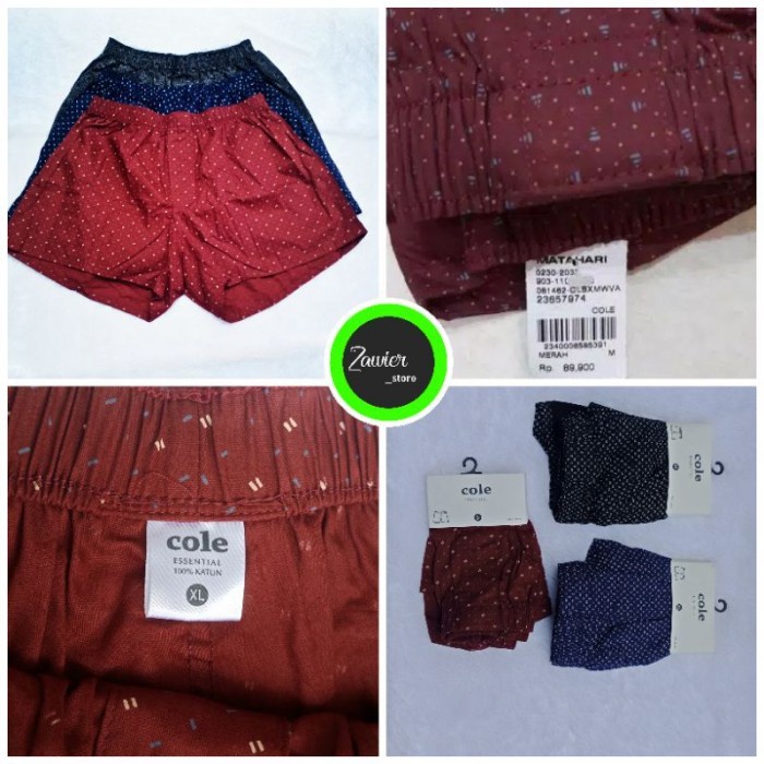 Celana Boxer Cole Pria-Xl