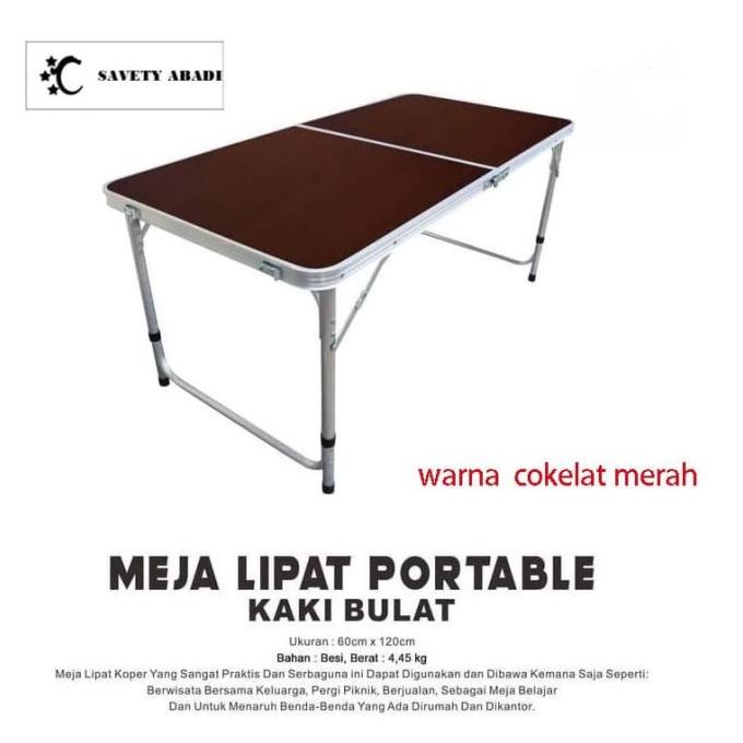 Murah Sa Meja Lipat Koper Hpl Aluminium-Meja Lipat Portable - Kaki Bul