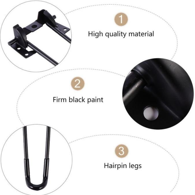 4Pcs Kaki Meja Lipat 320Mm Engsel Meja Lipat Besi Untuk Meja Kecil