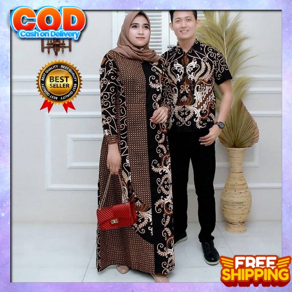Bju Gamis Couple Pesta Kondangan Baju Kapelan Muslim Kopel Gsmis Simpel Mewah Kouple Premium 2024 De
