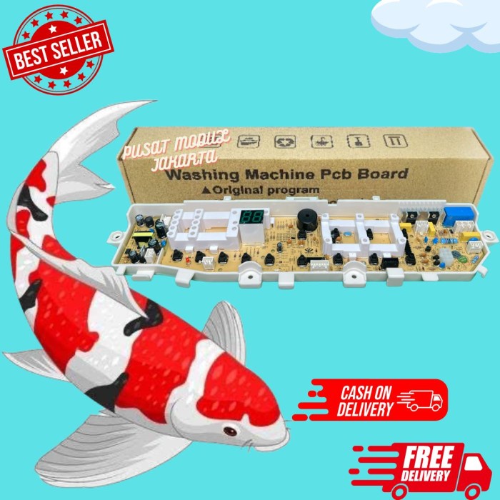 Modul Pcb Mesin Cuci Samsung 13 Tombol Dc92-01681G