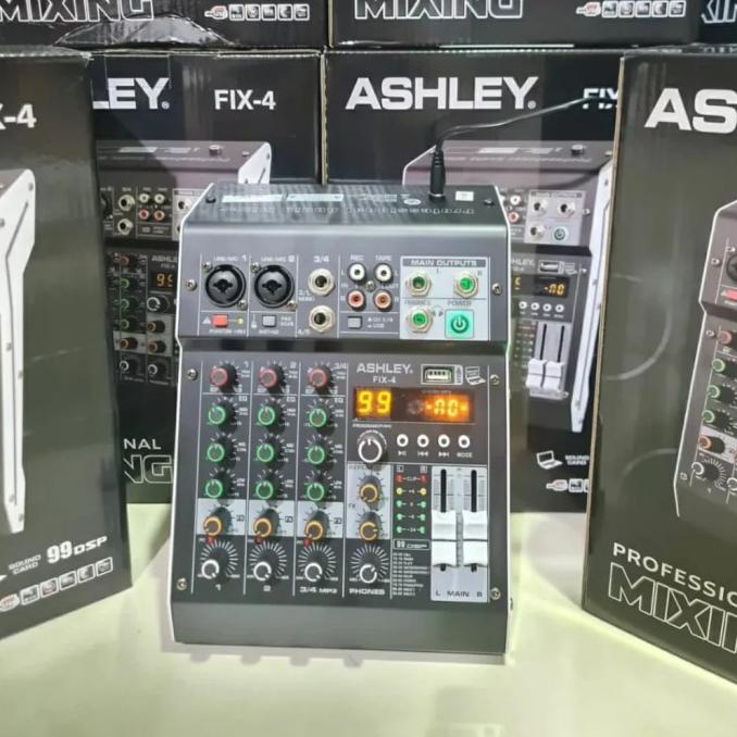 Mixer Audio Ashley Fix 4 (4 Channel ) 2 Mono 2 Stereo 99 Dsp effect