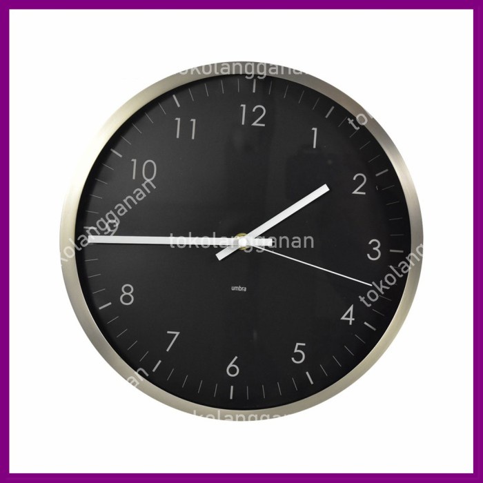 ✅Ready Umbra 30 Cm Jam Dinding Nikel - Hitam Bisa Gojek