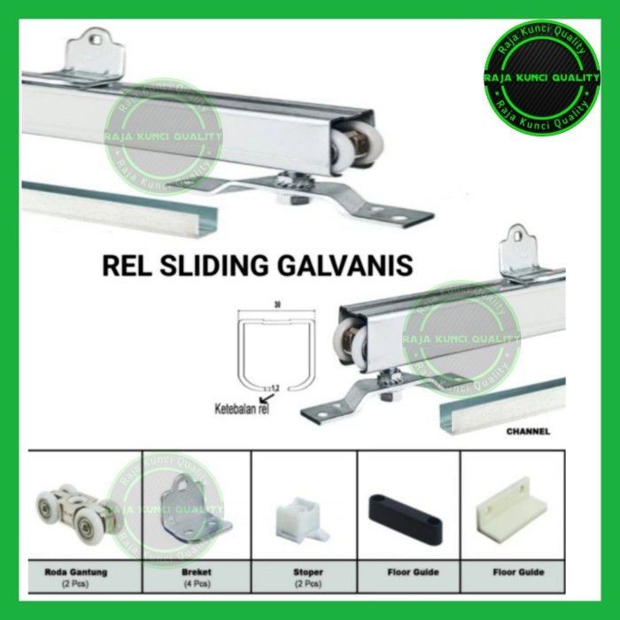 ✅Ready Rel Pintu Sleding/Geser Complete Set 210 Cm/Rel Gantung Pintu Sliding Berkualitas