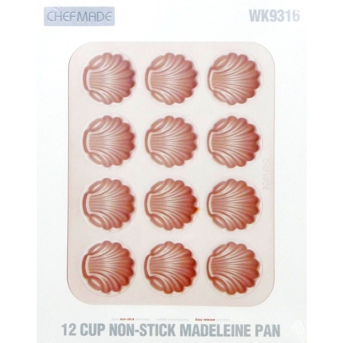 

✨Baru Chefmade 12 Cup Non-Stick Madeleine Pan Wk9316 / Cetakan Madeleine Terbatas