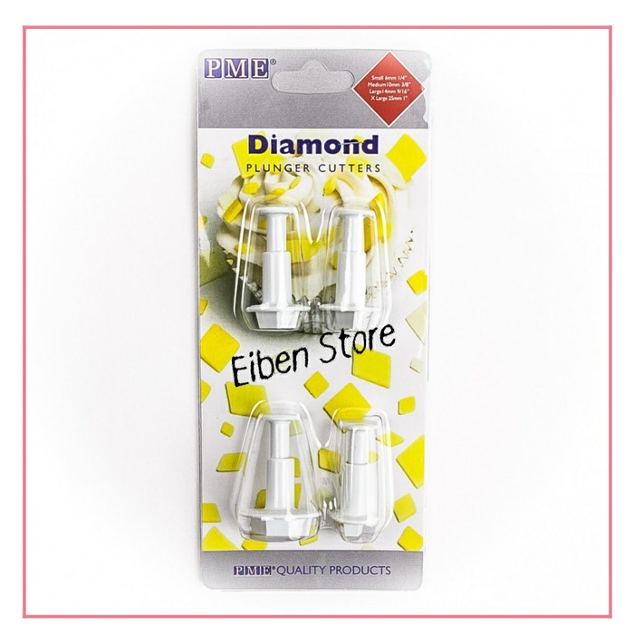 

✅Termurah Pme Miniature Diamond Plunger Cutter Set-4 Fondant And Gumpaste Berkualitas