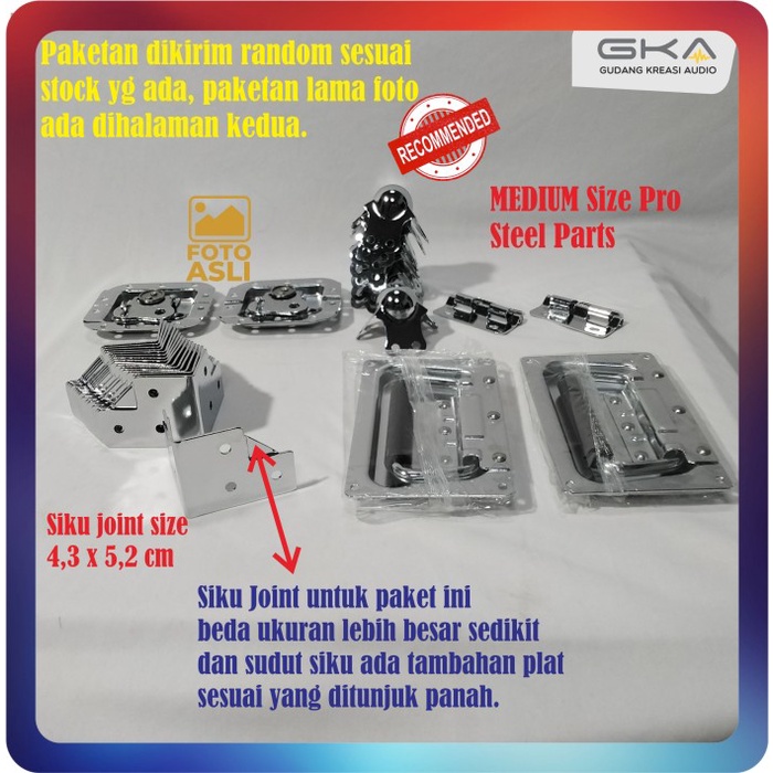 ✅Termurah Hardcase Box Handle Kunci Kupu Corner Hardcase Siku Besi Peti Bisa Sameday