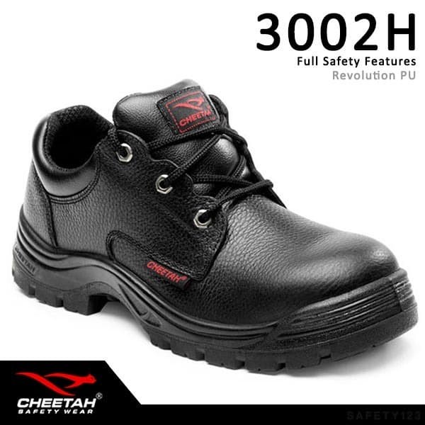 ✨COD Sepatu Safety Shoes Cheetah 3002H - Hitam Sepatu Cheetah 3002 Pendek Berkualitas
