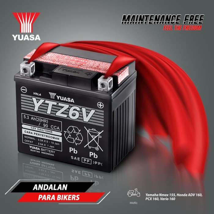 ✨New Aki Motor New Nmax Yuasa Ori Aki Kering Siap Aki Terbatas