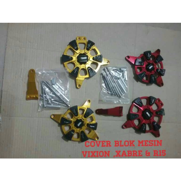 ✨New Ori Cover Blok Mesin Motor Vixion Xabre Dan R15 Terbaru