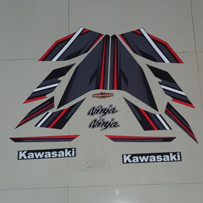 ✨New Ori Striping Ninja 250 Fi 2017 Hitam Abu Abu Merah Terbaru